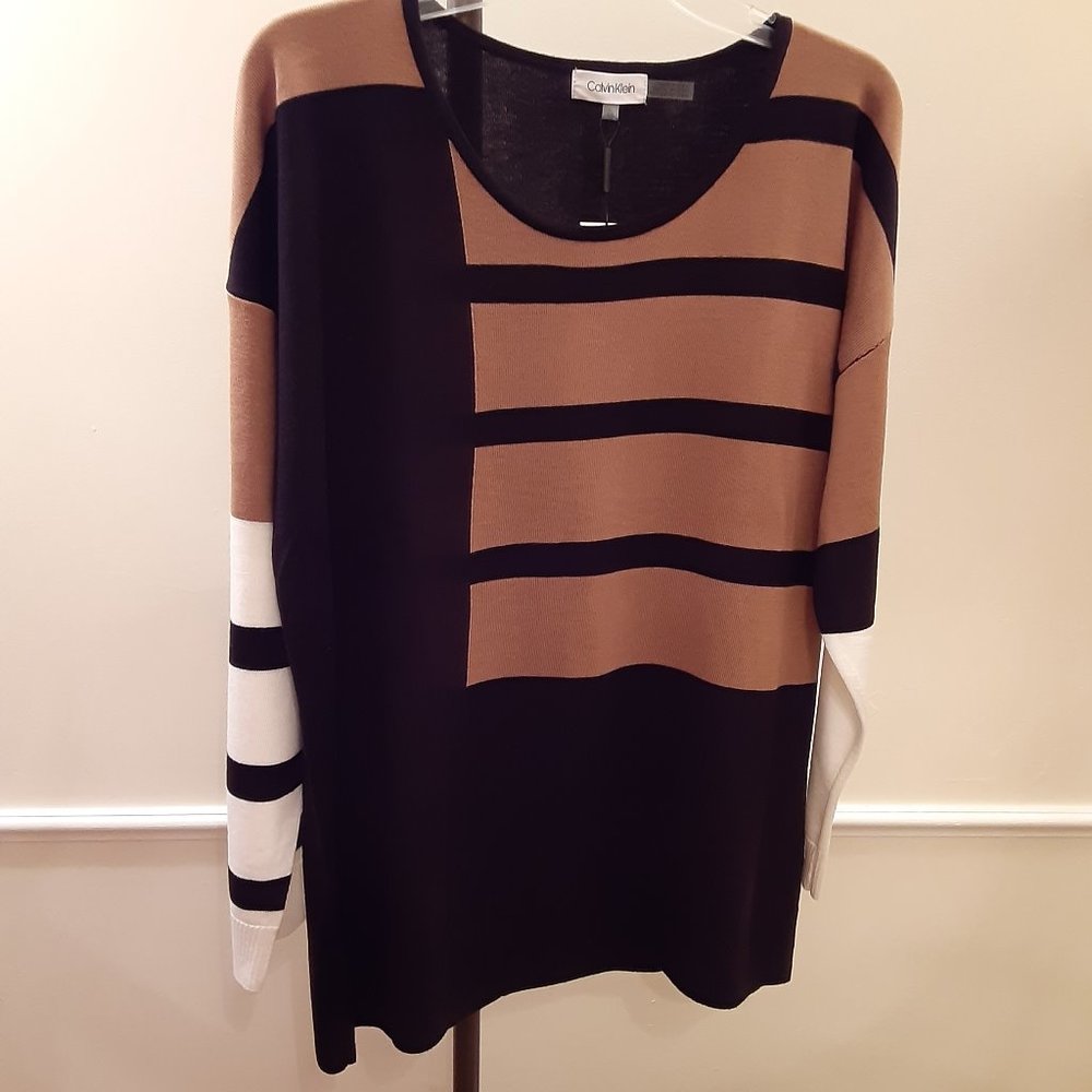 NWT Calvin Klein Colorblock Sweater size XL